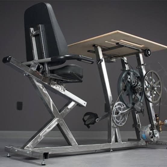 Compact Under-Desk & Outdoor Pedal Power Generator